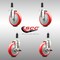 Service Caster 5 Inch 316SS Red Poly Swivel 1-1/8 Inch Expanding Stem Caster Brake SCC, 2PK SS316EX20S514-PPUB-RED-2-TLB-2-118 - alternate 2